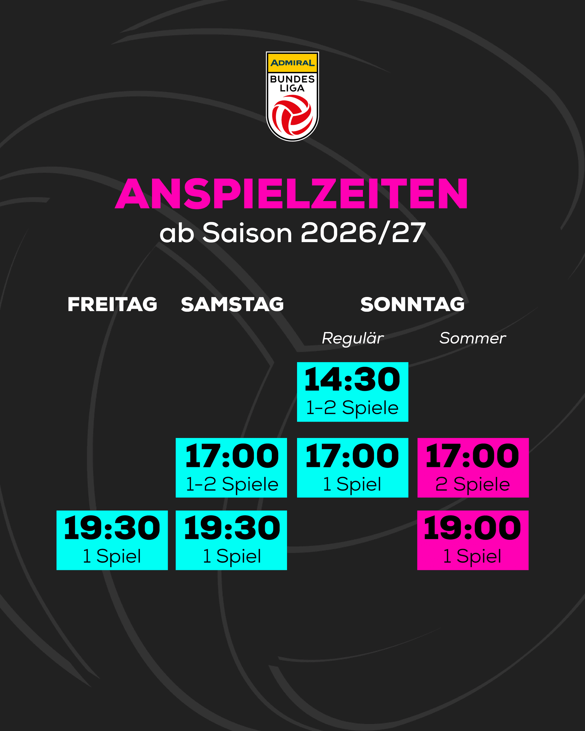 ADMIRAL BUNDESLIGA ANSPIELZEITEN 2026 27