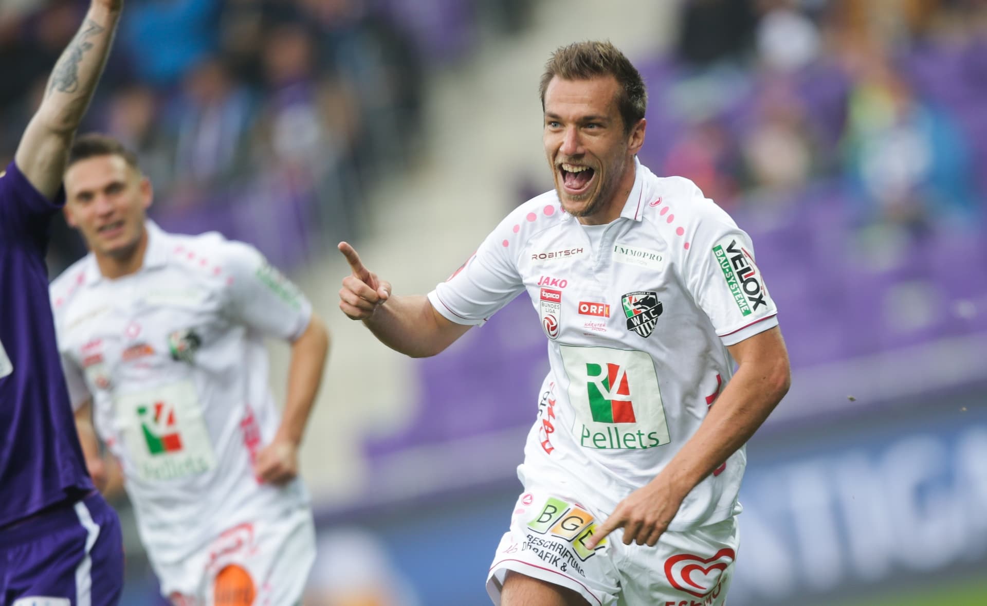 Mario Leitgeb Jubel WAC Tor