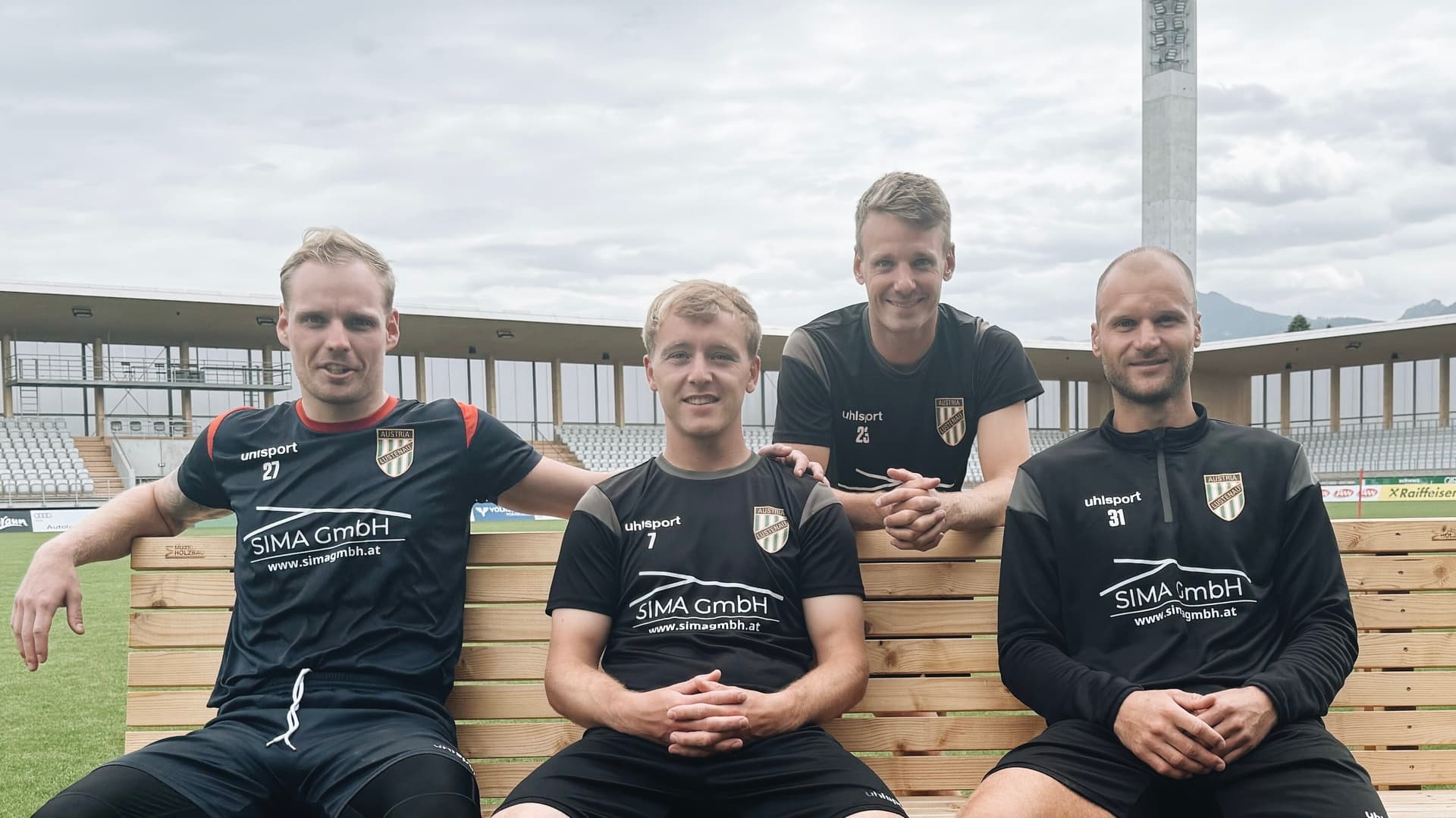 Austria Lustenau Matthias Maak, Pius Grabher, Fabian Gmeiner und Domenik Schierl