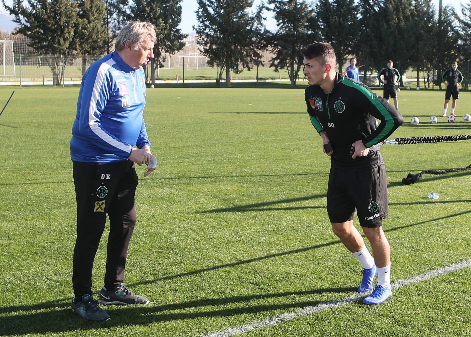 Murat Satin mit Karl Daxbacher - Training